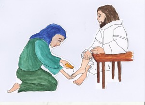 5.Maria salbt Jesu Füße.Joh.12,1-11